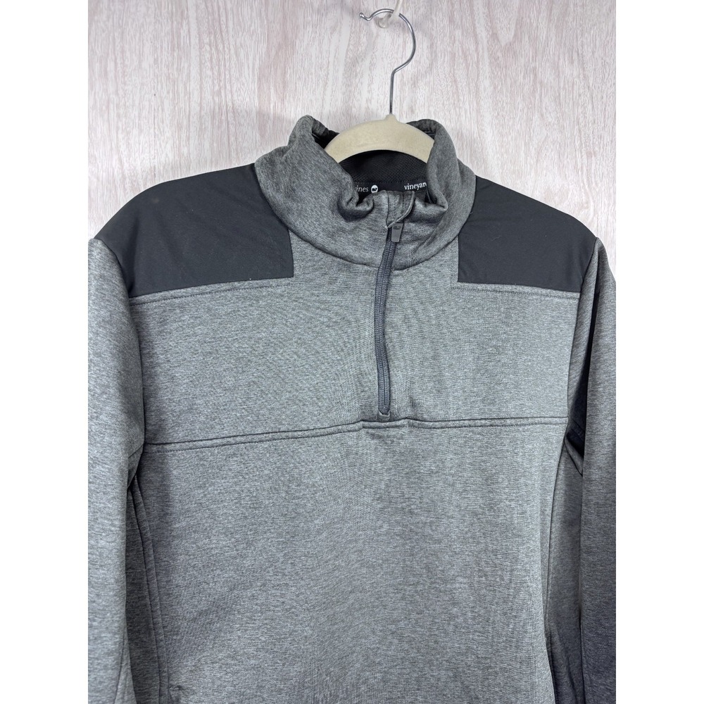Vineyard Vines Shep Shirt Men's S Gray Fleece 1/4 Zip Preppy Coastal Classic - Picture 3 of 6
